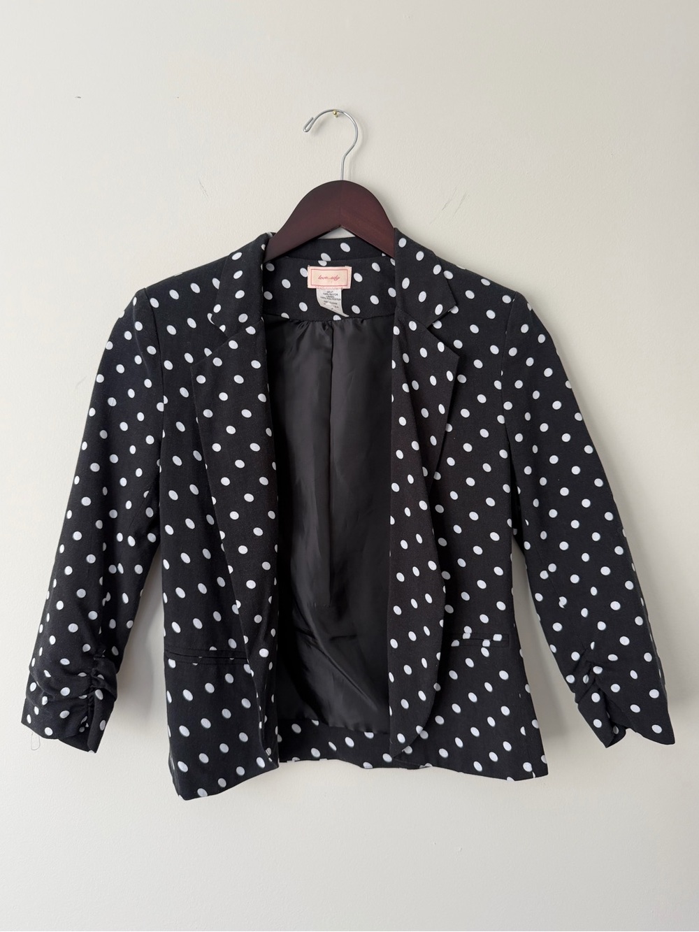 love...ady Black Polka Dot Blazer
